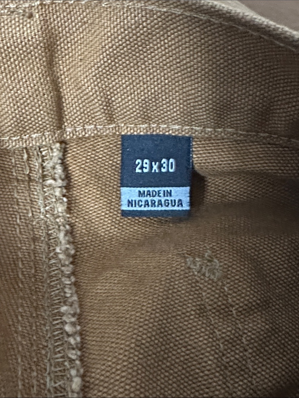 Carhartt Men’s Loose Straight Washed Duck Dungaree Work Pants Brown Size 29 x 30 - Picture 7 of 10
